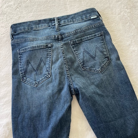 MOTHER High Waisted Looker Here Kitty Kitty Glitter Racer Stripe Jeans Size 28 - Picture 11 of 13